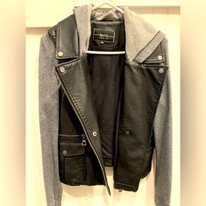 Black leather jacket